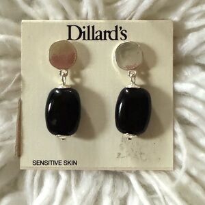 Black and Silver Earrings sensitive skin